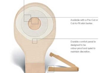 ConvaTec 22771 ActiveLife One-Piece Drainable Pouch with Stomahesive Skin Barrier 12 in Transparent Cut-to-Fit (19–64 mm) – 10 per Box