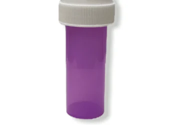 Ovals and Vials 08496-0804-41 ColorSafe 8 dram Violet Vial with Reversible Cap RC