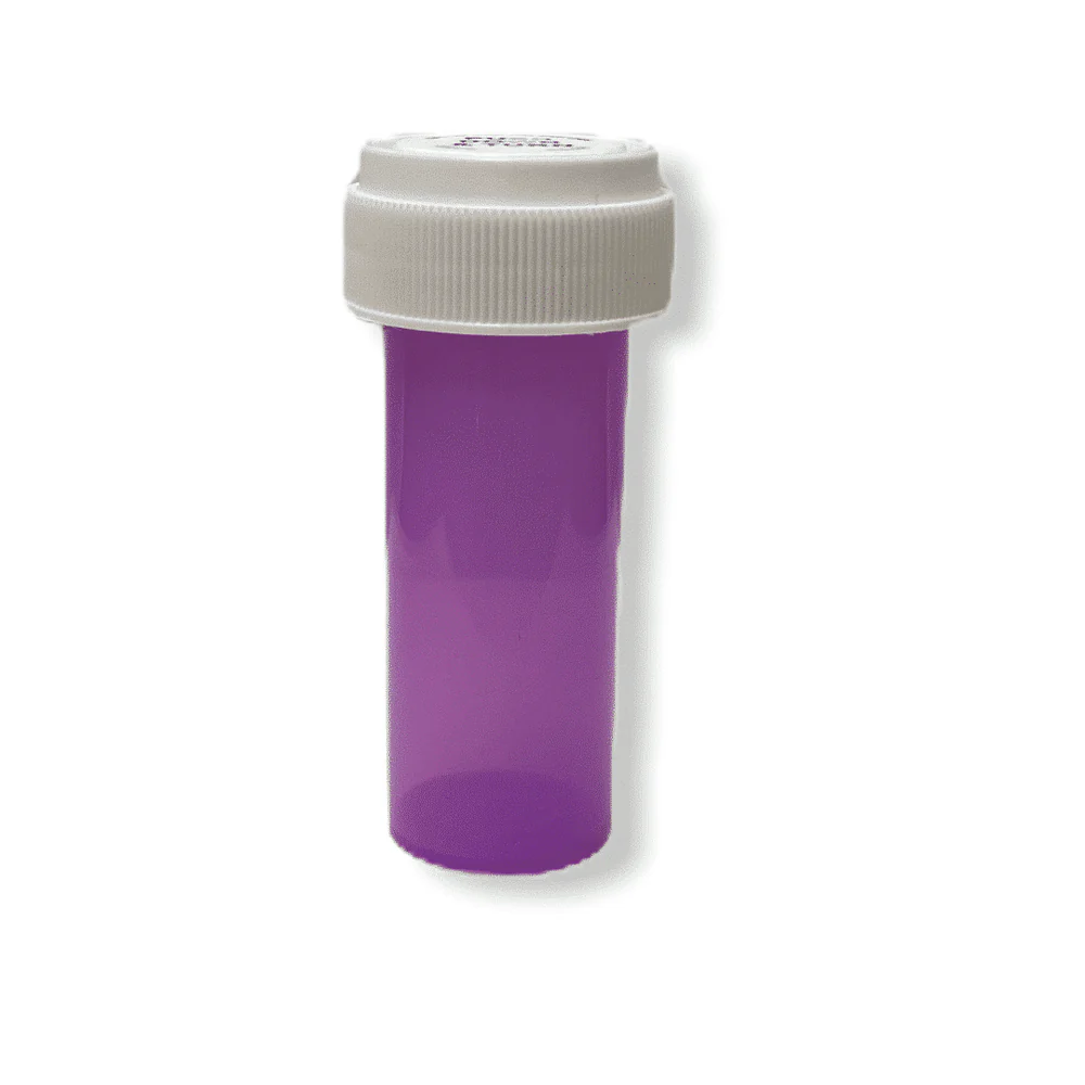 Ovals and Vials 08496-0804-41 ColorSafe 8 dram Violet Vial with Reversible Cap RC Ovals and Vials 08496-0804-41 ColorSafe 8 dram Violet Vial with Reversible Cap RC