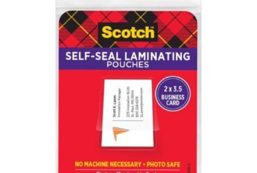3M Scotch Self-Sealing Laminating Pouches – Durable and Clear Protection,