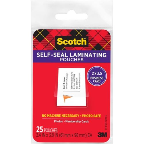 3M Scotch Self-Sealing Laminating Pouches – Durable and Clear Protection,