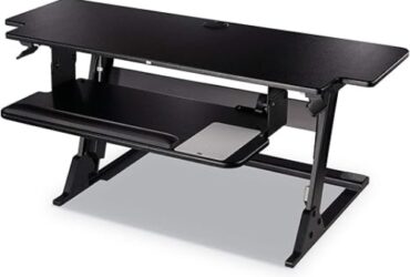 3M Precision Standing Desk – Reliable and Ergonomic Height-Adjustable Workstation, 42 in x 23.2 in, Black