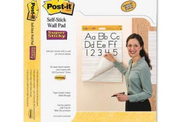 3M Post-it Easel Pads – Super Sticky Self-Stick Wall Easel, Primary Ruled