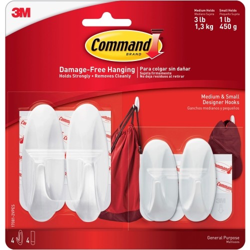 3M Command General Purpose Designer Hooks – Stylish and Damage-Free Hanging