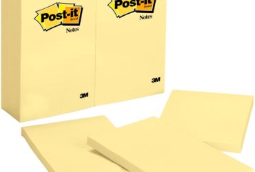 3M Post-it Original Pads – Bright and Reliable, 4 in x 6 in, Canary Yellow