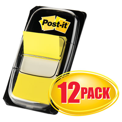 221955 3M Post-it Flags Marking Page Flags in Dispensers – Bright and Convenient, Yellow