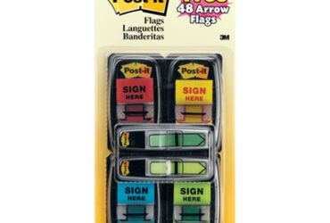 3M Printed Message Flags – Clear and Action-Oriented, "Sign Here" with Arrow