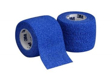3M Coban Self-Adherent Wrap – Secure and Comfortable Support, 1 in x 5 yd, Blue