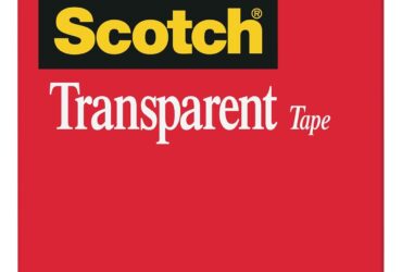 3M Transparent Tape – High-Capacity and Reliable Sealing, 1 in x 2592 in, 3 in Core, Clear