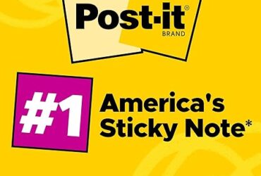 3M Post-it Original Notes Pads – Reliable and Bright, 3 in x 3 in, Canary Yellow
