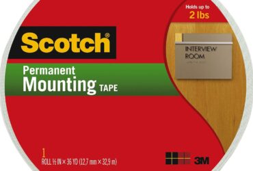 3M Scotch Foam Mounting Tape – Strong and Permanent Bonding, 3/4 in x 1368 in, Heavy-Duty Adhesive