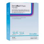 Dermarite 76040514 DermaBlue+ Antimicrobial Foam Wound Dressing 4 in x 5 in – 10 per Box