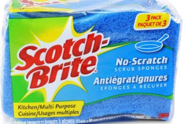 3M Scotch-Brite No Scratch Scrub Sponges – Gentle and Effective Cleaning, Pack of 8