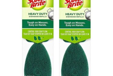 3M Scotch-Brite Heavy-Duty Dishwand – Powerful and Ergonomic Scrubbing, Pack of 4