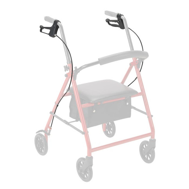 01HB__68416.1637407536.jpg Dynarex RPRL-01HB02 10202 Rollator Hand Brake System, Silver, 1
