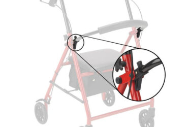 Dynarex RPRL-04PB Rollator Backrest Pivot Bracket, Black, 1