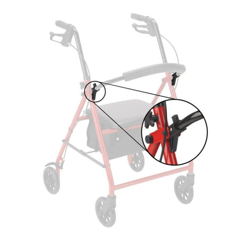 Dynarex RPRL-04PB Rollator Backrest Pivot Bracket, Black, 1