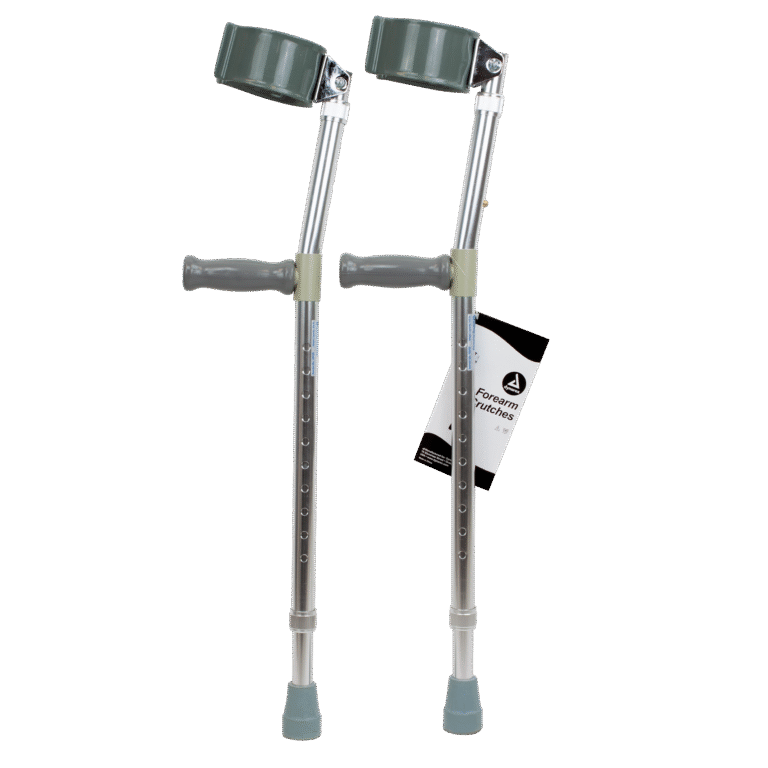 Dynarex 10111-6 Forearm Crutches - Adult, 5'0" - 6'2", 6 pair/cs