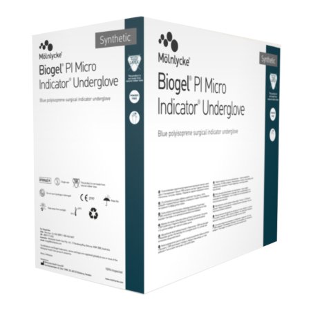 Mölnlycke 727846 Biogel® PI Micro Indicator® Surgical Underglove – Size 6, Sterile – 50 Pairs per Box