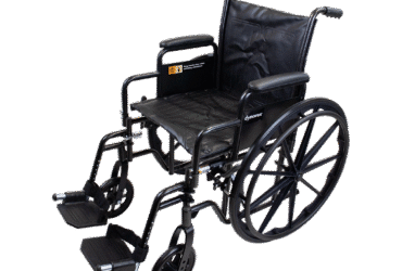 Dynarex 10226 DynaRide S2 Wheelchair - 20" x 16" w/ Detach Desk Arm FR, Silver Vein, 1pc/cs
