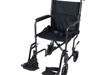 Dynarex 10250 DynaRide Transport Wheelchair Aluminum 17", 1pc/cs