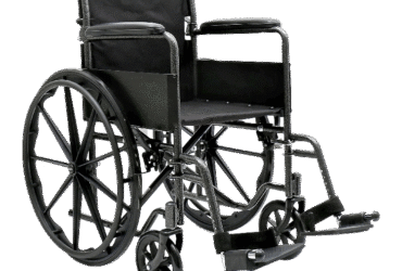 Dynarex 10254 DynaRide S1 Wheelchair - 18" x 16" w/ Fixed Full Arm FR, Silver Vein, 1pc/cs