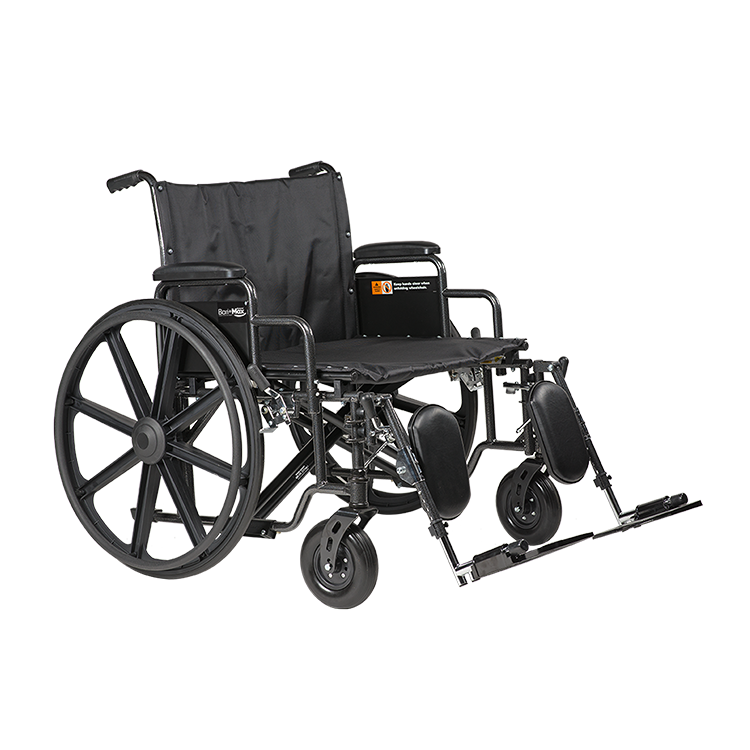 10292-main.png Dynarex 10292 Bariatric HD Wheelchair - 30" x 20" w/ ELR, (10237 + 10264) Combo Package, 2/bx