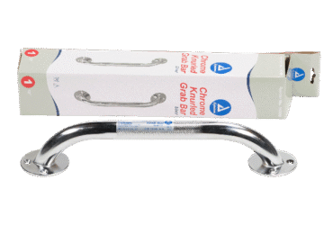 Dynarex 10300-3 Chrome Knurled Grab Bar, 12", Chrome, 1pc/bx,3bx/cs