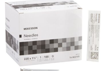 McKesson 486994 Hypodermic Needle – 22G, Luer Lock Hub – 100 per Box, 10 Boxes per Case