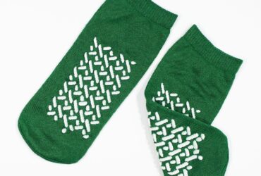 Dynarex 2191 Double Sided Slipper Socks, Medium, Green, 48/cs