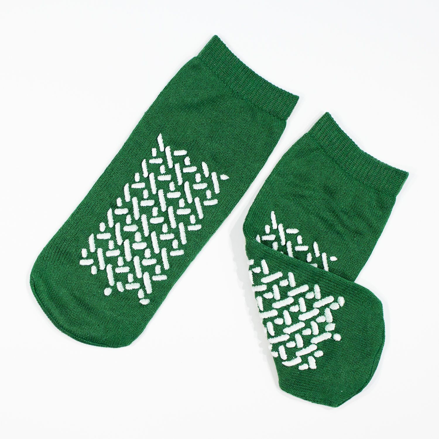 1034302.jpg Dynarex 2191 Double Sided Slipper Socks, Medium, Green, 48/cs