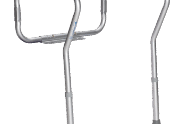 Dynarex 10352 Toilet Safety Rail - Adjustable Height, Silver, 1pc/bx