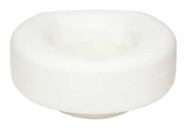 Dynarex 10362-3 Molded Raised Plastic Toilet Seat, White, 1pc/bx, 3bx/cs