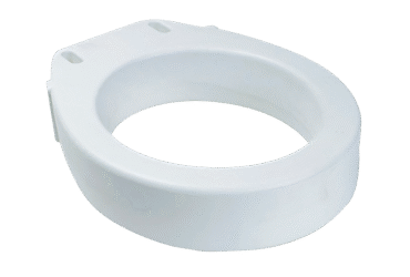 Dynarex 10364-3 Elongated Raised Toilet Seat w/out Arms, White, 1pc/bx, 3bx/cs
