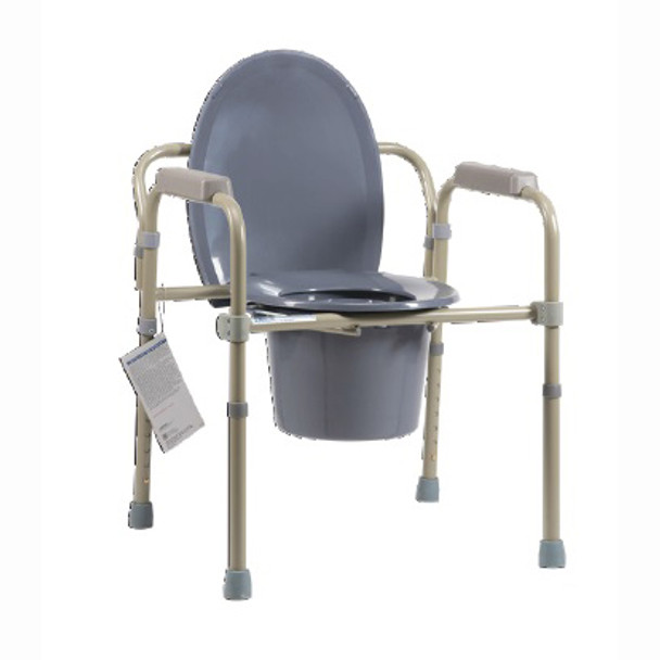 10372__85345.1553014137.jpg Dynarex RPBC-05LD 10370 10372 Folding Commode Seat and Lid, Grey, 1