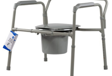 Dynarex RPBC-01RTB 10374 Bariatric Bedside Commode Rubber Tip, Grey, 1