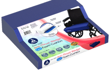 Dynarex 10690 Anti-Thrust Wedge Gel Foam Cushion, 18" x 16" x 4" x 2", 1pc/bx