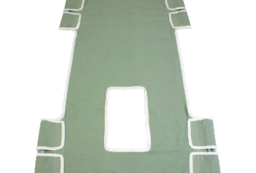 Dynarex 10751CN Standard Seat/Back Sling w/ Commode Opening - Canvas, Light Green, 1/bx