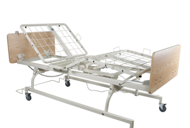 Dynarex 12001-CHMR D100 LTC 3 Function Standard Bed - Wood Boards - Cherry, w/ Metal Rail, 1pc/cs