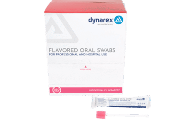 Dynarex 1217 Oral Swabsticks, Flavored w/ Dentifrice, 4/250/cs