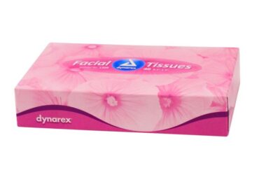 Dynarex 1309 Facial Tissues, 5.7" x 7", 200/40/cs