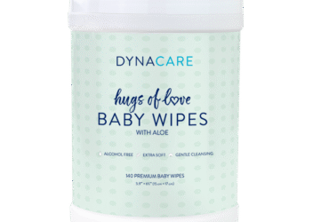 Dynarex 1313 Hugs of Love Baby Wipes Scented w/ Aloe, 6" x 6.75", 12/140/cs