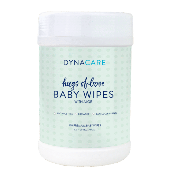 Dynarex 1313 Hugs of Love Baby Wipes Scented w/ Aloe, 6" x 6.75", 12/140/cs