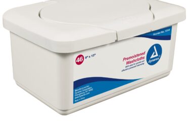 Dynarex 1314 Premoistened Washcloths, 9" x 13" Tub, 12/46/cs