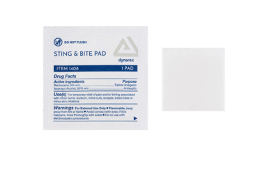 Dynarex 1408 Sting & Bite Pad, 3000/cs