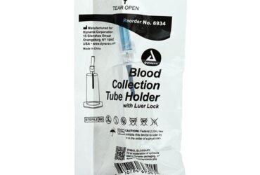 Dynarex 6934 Blood Collection Tube Holder - Luer Lock w/ needle, 20G, 200/cs