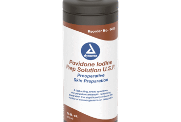 Dynarex 1415 Povidone Iodine Prep Solution, 16 fl. oz. Bottle, 24/cs