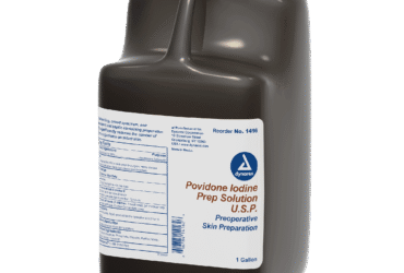 Dynarex 1416 Povidone Iodine Prep Solution, 1 gal. Bottle, 4/cs