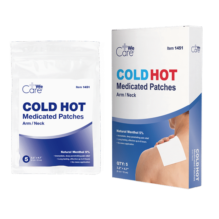 Dynarex 1451 Cold Hot Medicated Patches - Arm/Neck, 8 cm x 12 cm, 36/1/5/cs