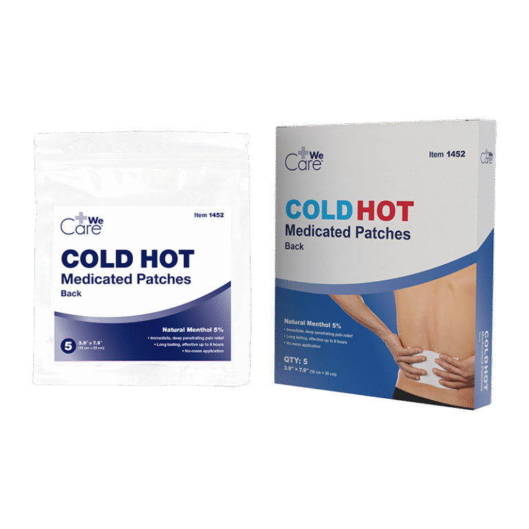 Dynarex 1452 Cold Hot Medicated Patches - Back, 10 cm x 20 cm, 36/1/5/cs